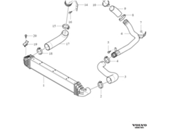 Volvo V40 V40cc Mangueira Da Linha Esquerda Do Intercooler 2.0 2.5 30636785