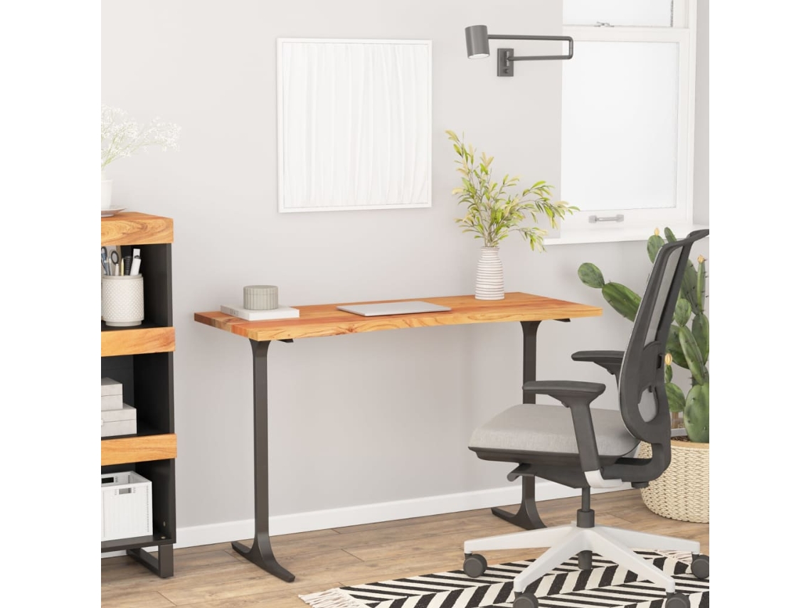 Vidaxl Tampo De Secretária Retangular 140x60x2,5 Cm Acácia Maciça