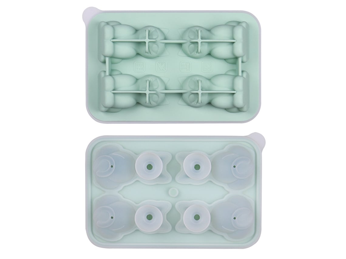 Forma De Gelo 3d Em Forma De Gato, Em Silicone, Livre De Bpa, Ideal Para Whisky, Cocktails E Bourbon Verde Hexinyigjly