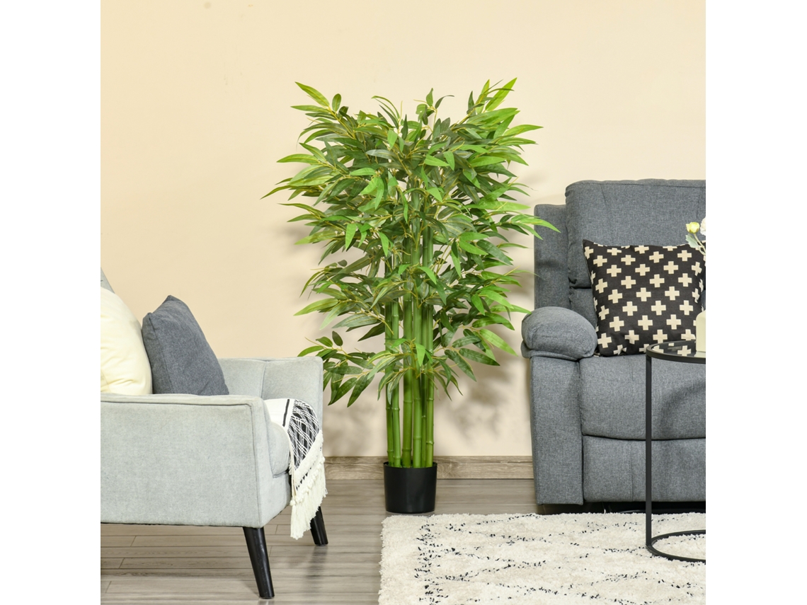 Planta De Bambu Artificial Em Vaso Realista Com 780 Folhas Para Interior E Exterior 140cm