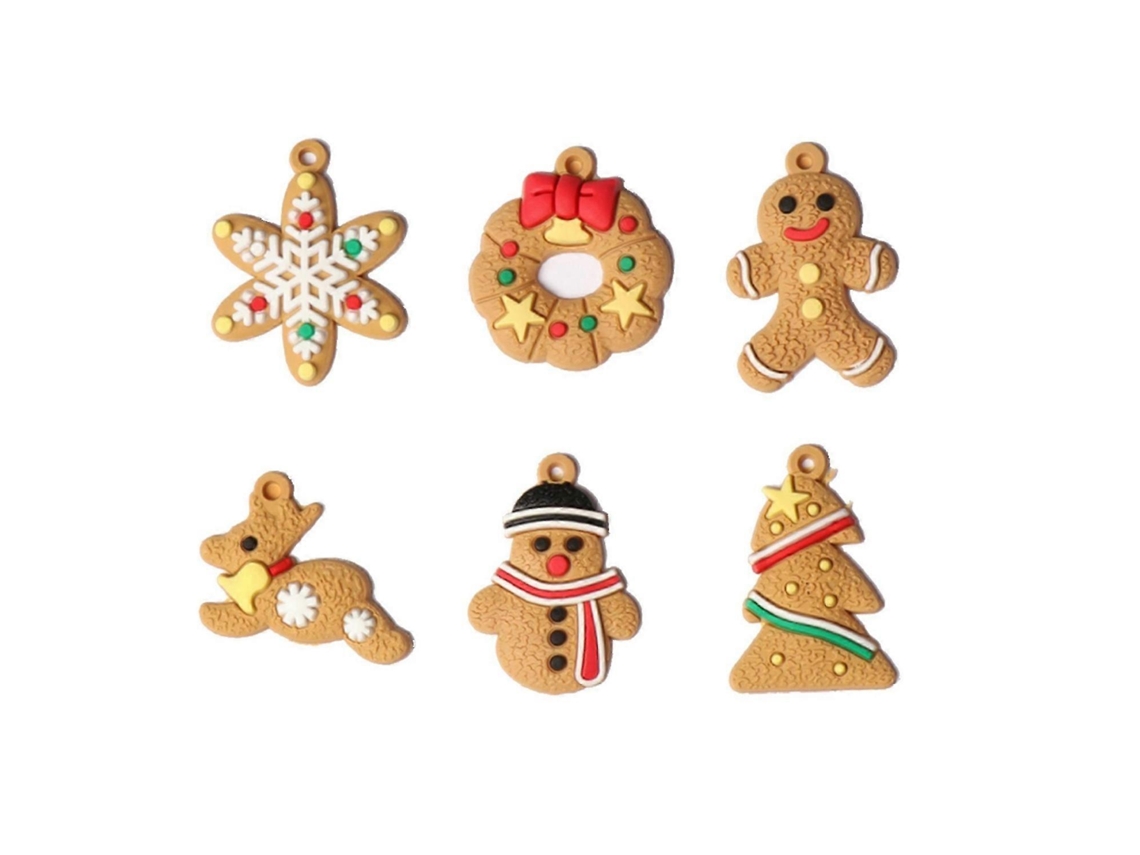 Gingerbread Man Christmas Tree Ornament Pingente 6 Peas Hengjian (estilo C)