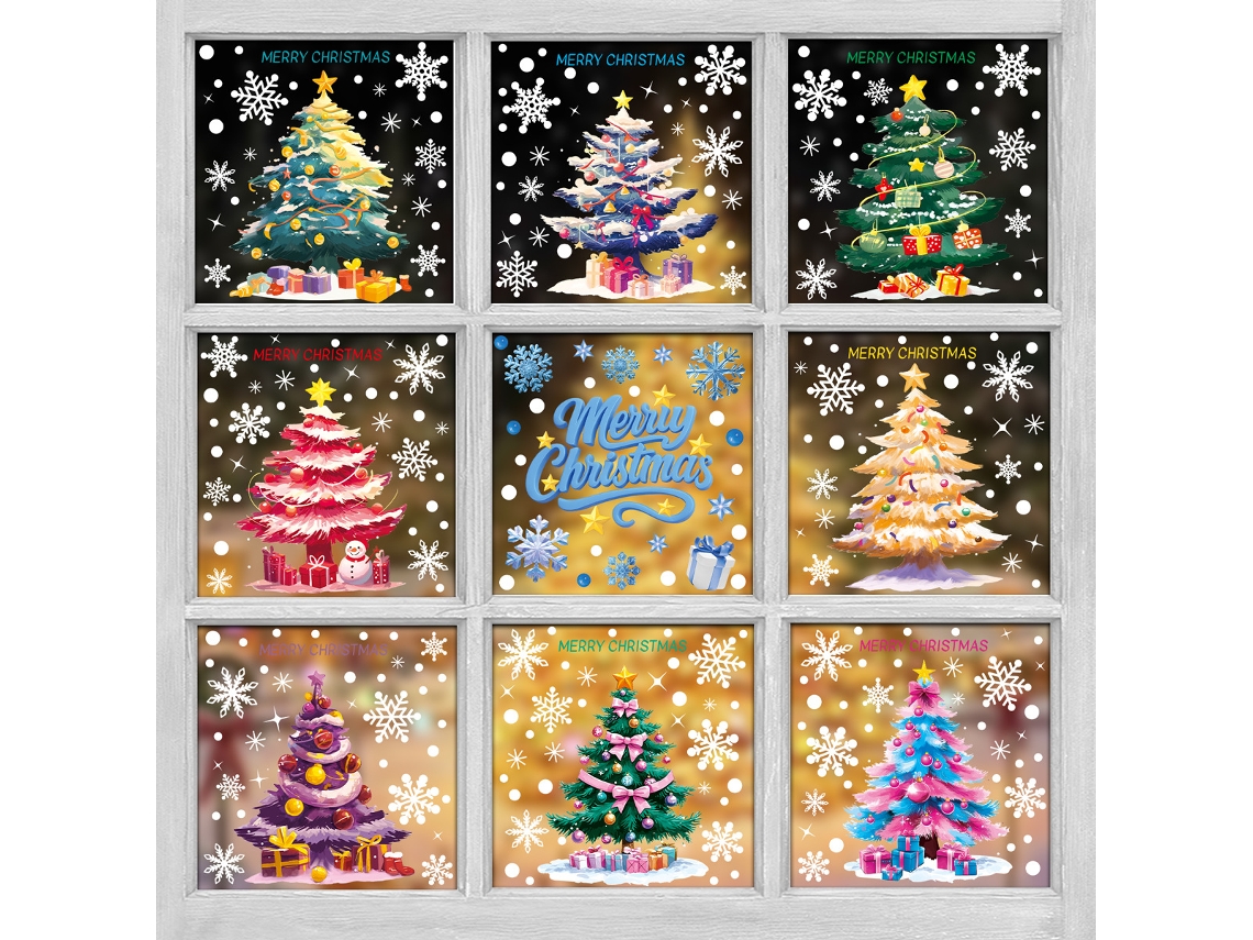 Lurelia Autocolantes Janela Vidro Natal 9 Combinações Bq535 545 552