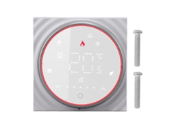 Termostato Inteligente Wifi Programável Controle App Voz Alta Precisão para Aquecimento Ac Branco