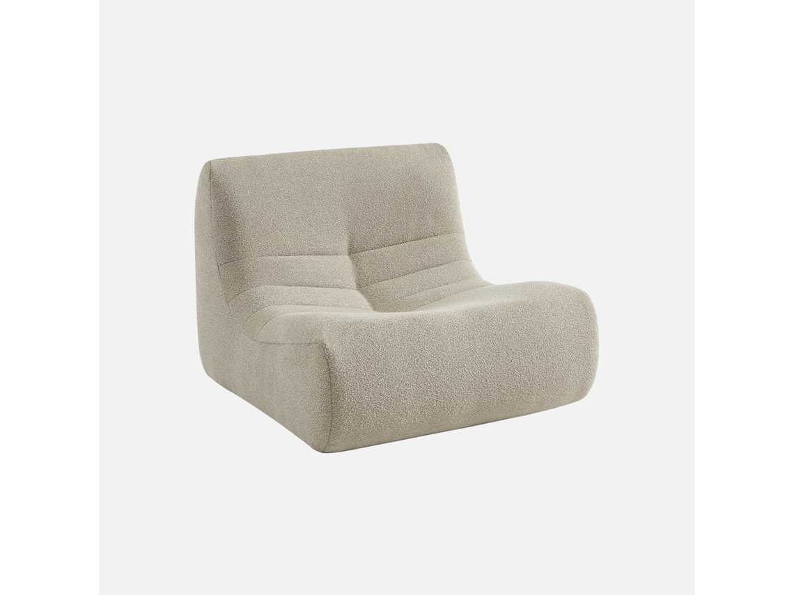 Módulo De Sofá Modular Em Tecido Bouclé , Bege