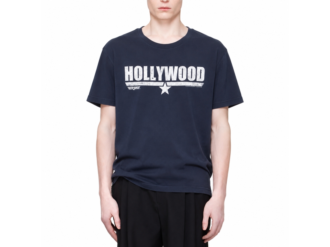 Rockinstone Top Gun Movie Hollywood Navy Adult T-shirt Size:xxl