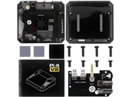 1 Unidade De Alumínio Para Capa Com Botão Liga/desliga Seguro, Ventilador De Resfriamento Para Raspberry Pi 4b