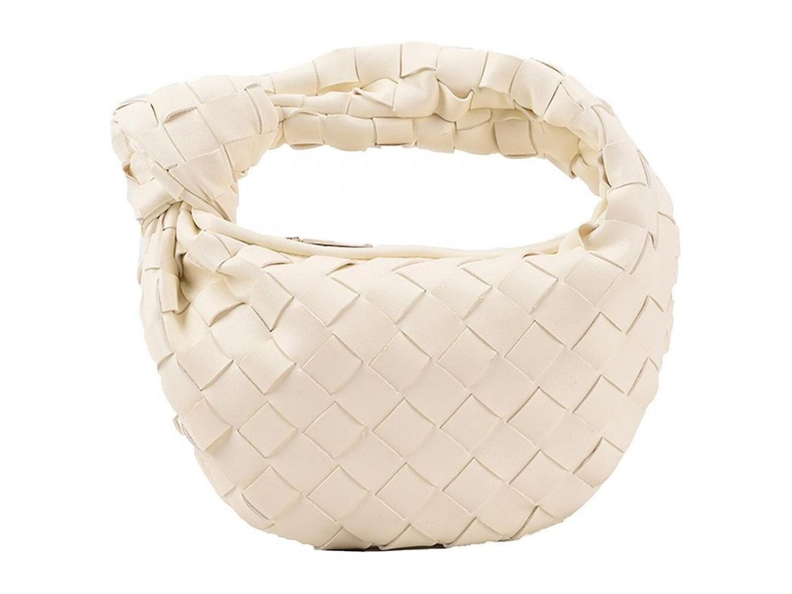 Bolso Hobo LINJOU de Cuero Pu, Natal 2023, branco
