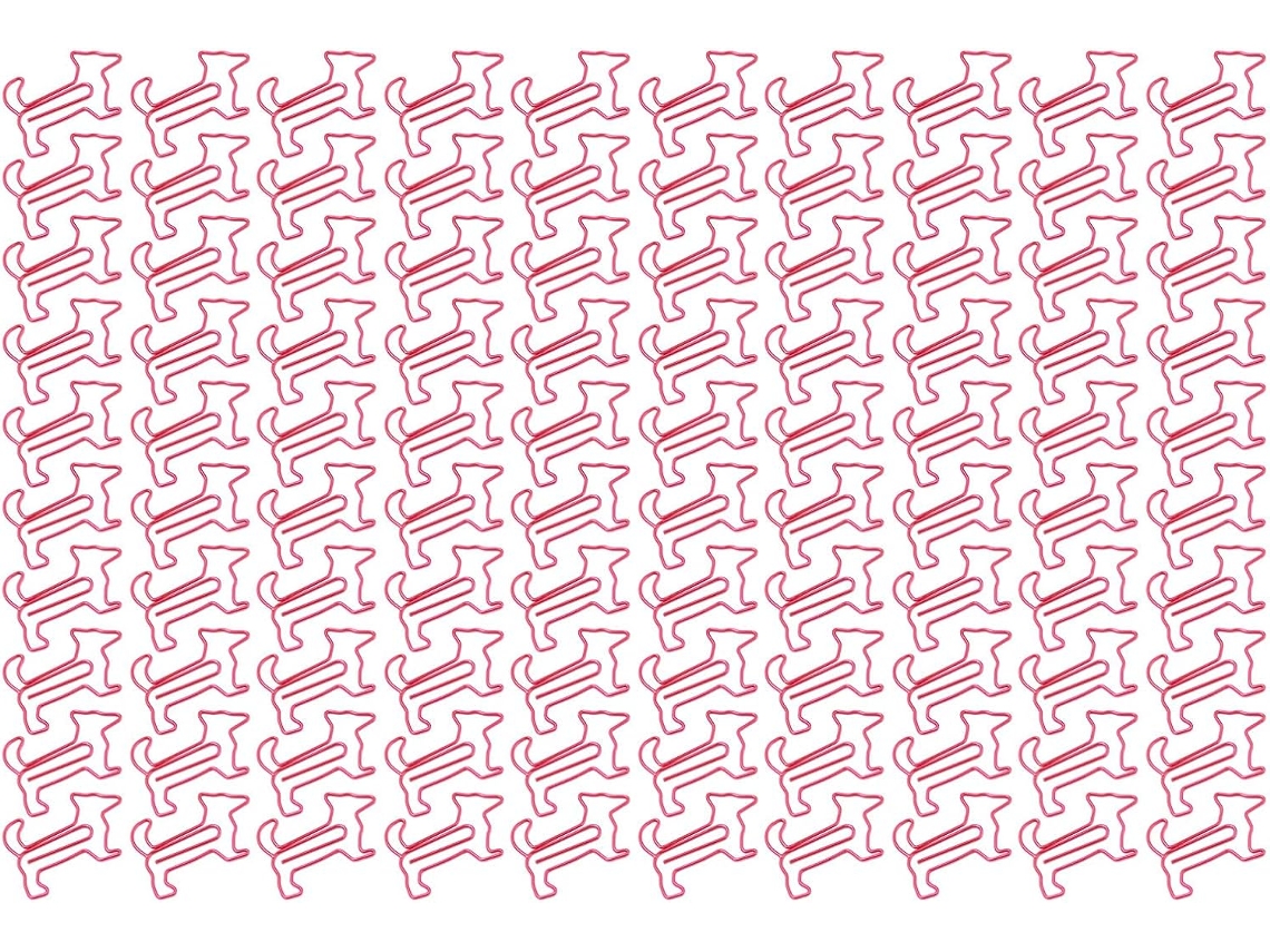 100 Clipes de Papel em Formato de Cachorrinho, Marcadores de Página Metálicos, Clipes de Papel Revestidos de Metal, Ideais