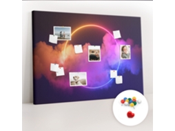 Quadro De Cortiça Abstração De Fumaça 3d Para O Escritório Espelharte (140x100 Cm)