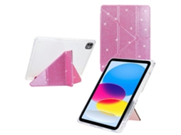 Capa inteligente de couro acrílico transparente Webake para tablet com glitter e dobra em Y