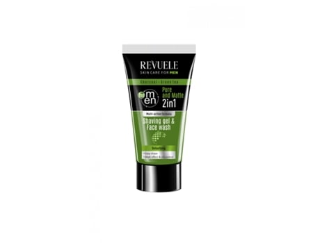 Revuele Men Care Charcoal And Green Tea Shaving Gel And Face Wash 2In1