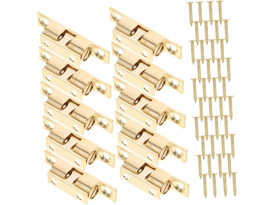 Wooneky Conjunto De 10-travas Rolo Em Latão Portas Armários, Fáceis De Instalar, Com Mola, Móveis E Closets
