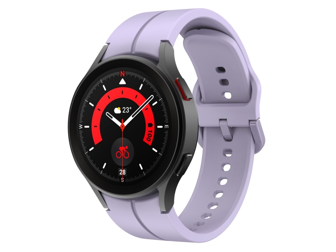 Bracelete para Samsung Galaxy Watch 5 Silicone Fivela Colorida Roxa XIAOMOYU