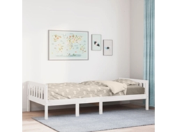 Cama De Criança Sem Colchão 80x200 Cm Pinho Maciço Branco