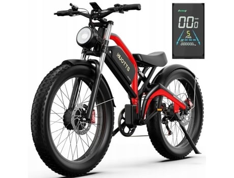 Bicicleta Elétrica DUOTTS N26 1500 W Quadro de Alumínio 26 55Km/H 100 Hp Baterias Samsung 48V 20 Ah Vermelha