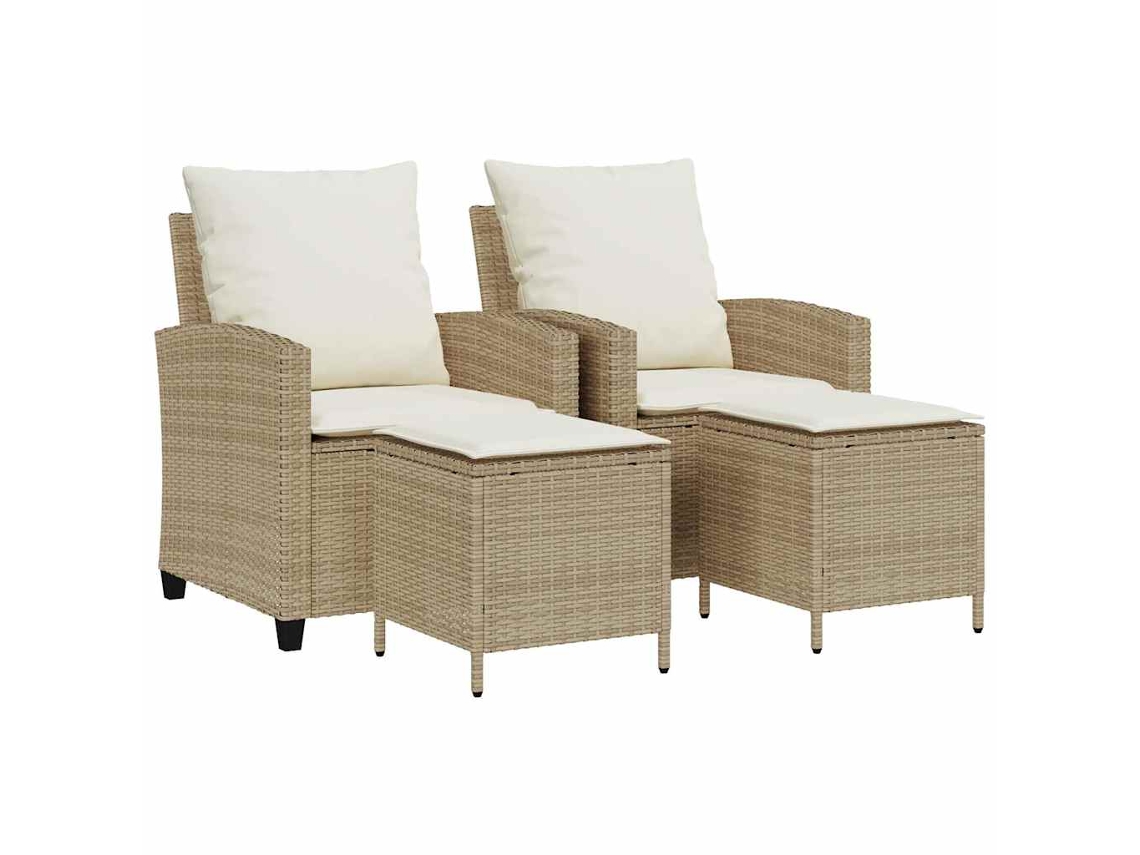 Garden Sofa Set, Garden Sofa Sets Vidaxl Bege Rattan / Vime (n/a)