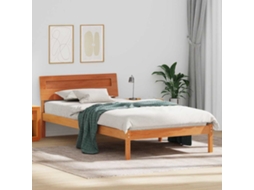 Vidaxl Estrutura da Cama com Cabeceira Marrom Cera 80 X 200 Cm