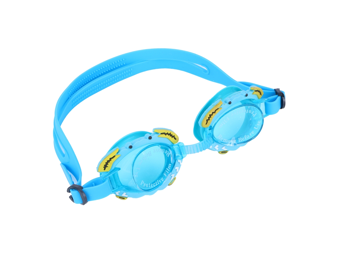 Óculos De Natação Infantil Azuis Impermeáveis De Silicone Com Conjunto De Tampões Ouvidos