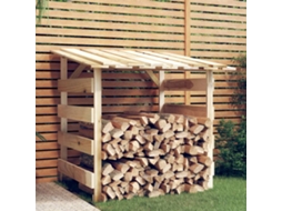 Vidaxl Abrigo para Lenha Com Telhado Pinho Impregnado 100x90x100 Cm