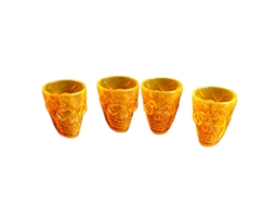 Suprimentos De Decoração Halloween Conjunto 4 Calaveras Criativas