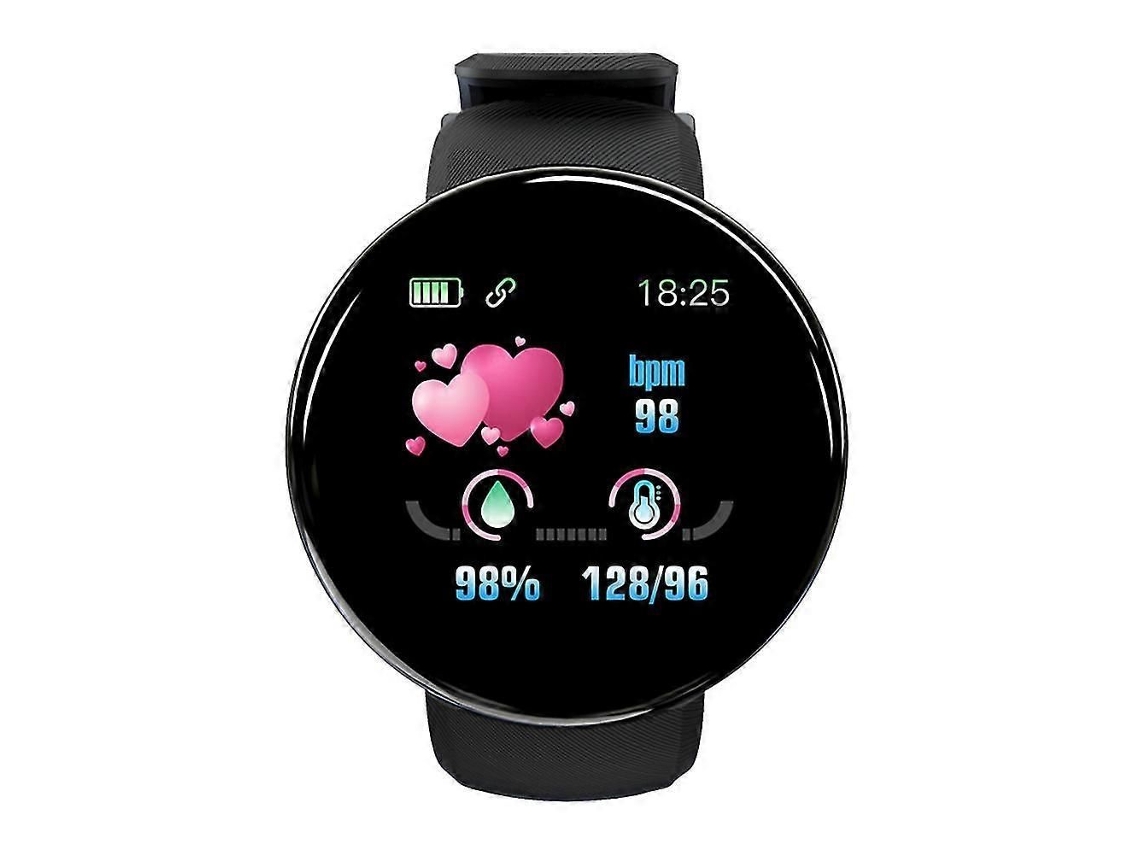 Pulseira Inteligente Esportiva com Monitor de Pressão Arterial, Frequência Cardíaca e Pedômetro D18 GOKOCO