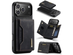 Capa De Couro Para Iphone 17 Pro Max Dg.ming Série M2 Com 3 Compartimentos Para Cartões.