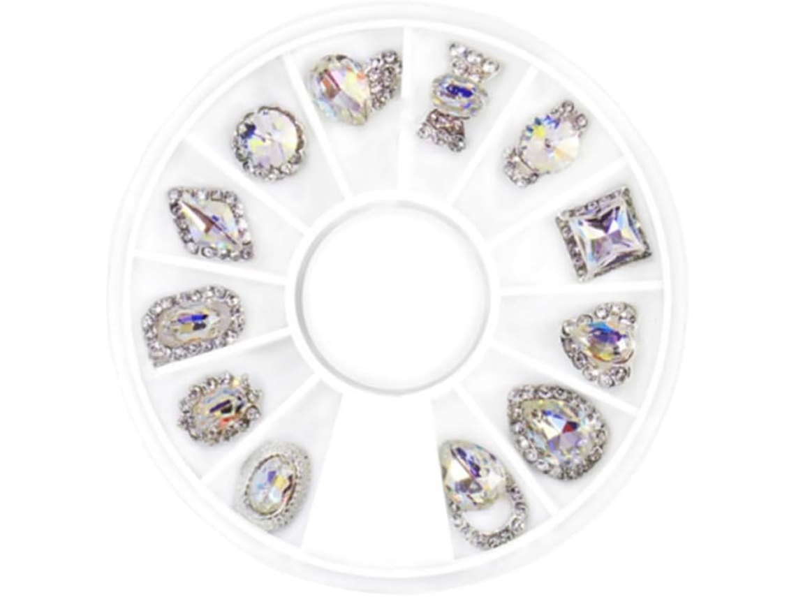 Decorações Pour Ongles En Alliage Blanc, 12 Modelos