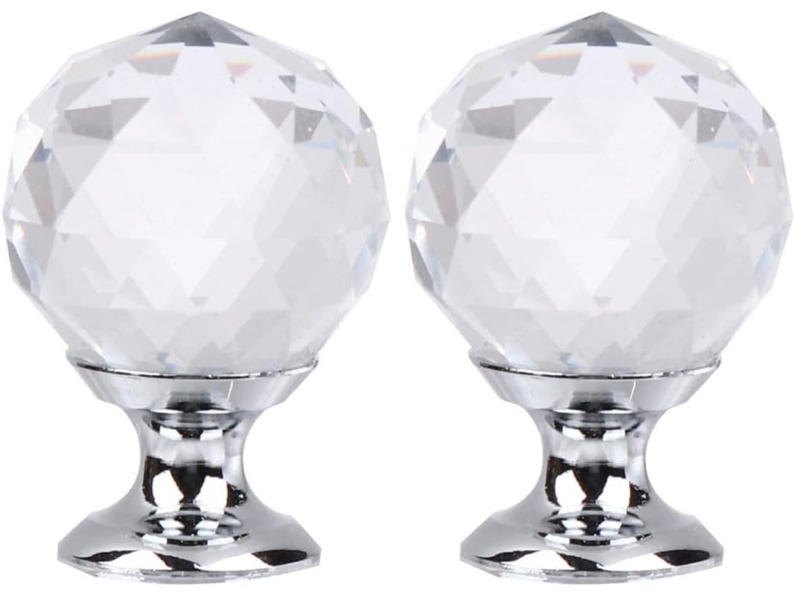 Conjunto De 10 Puxadores Em Formato Bola Cristal, Fácil Instalação, Design Moderno Para Portas E Gavetas, Ideal Para Uso