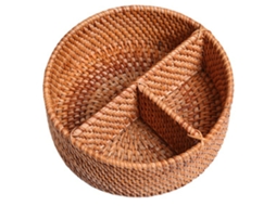 Caja de Armazenamento de Rattan para Mesa de Café e Snacks LAXISCREED