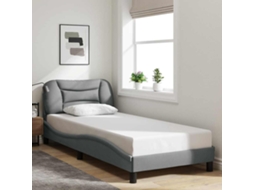 Vidaxl Estrutura De Cama Sem Colchão Hvar 90x200 Cm Tecido Cinzento-claro