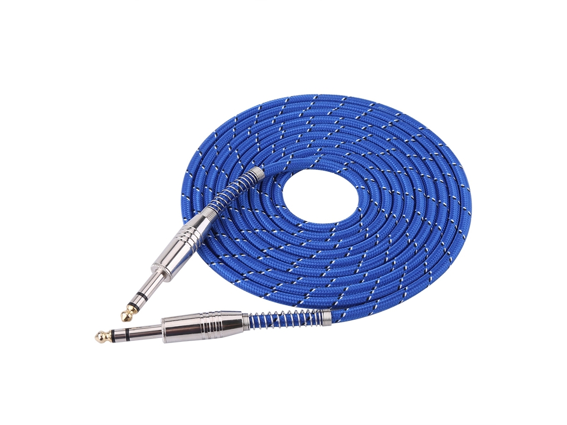 Aetheria cabo de Áudio Estéreo Macho para Macho 6.35mm, 3m, para Guitarra Elétrica e Mixer
