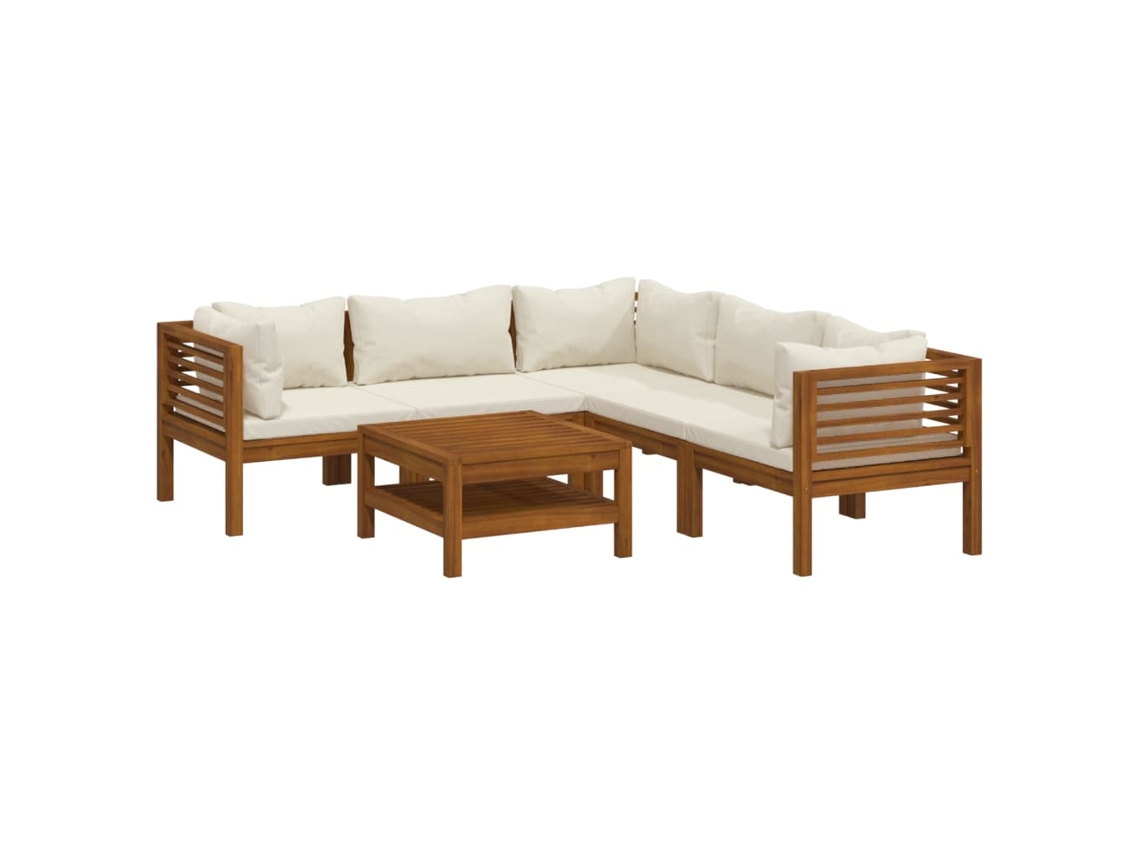 Garden Lounge Set, Garden Lounge Sets Vidaxl Creme Madeira De Acácia (n/a)