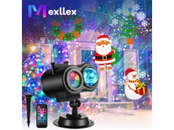 Projetor de luzes de Natal e Halloween com padrões coloridos, temporizador e controle remoto. MDUG