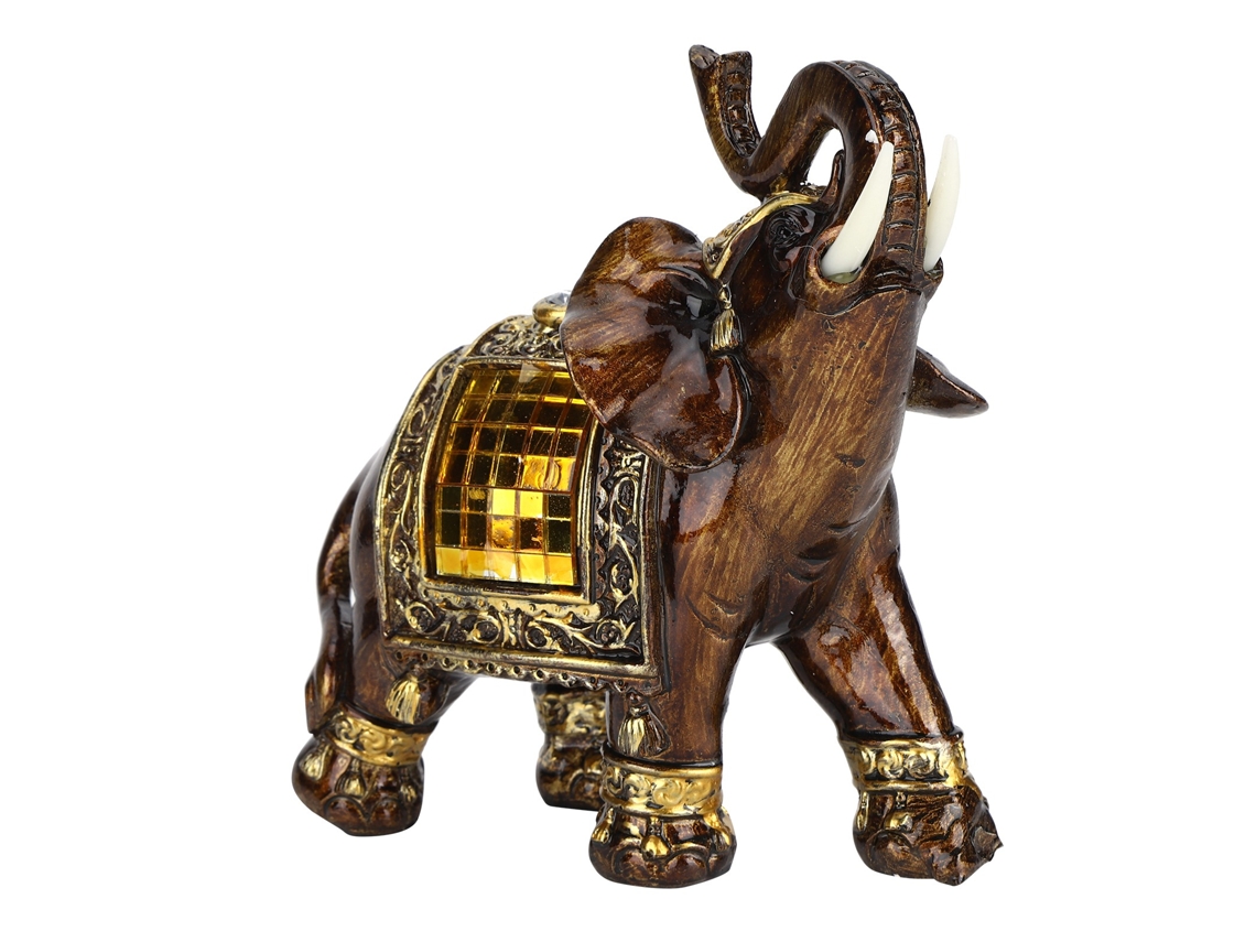 Estátua de Elefante de Resina Artística, Símbolo de Sorte | S/MARCA