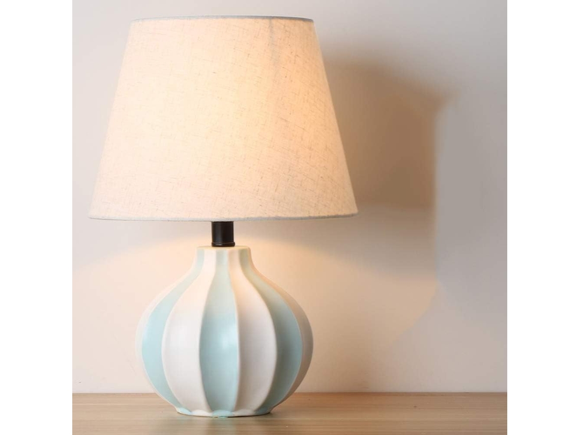Luminária De Mesa Moderna E27 Em Cerâmica, Luminária De Mesa Em Tecido, Luminária De Leitura, Iluminação Interna Para