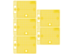 5pcs Isolador de Rainha Abelha Reutilizável Amarelo S/MARCA