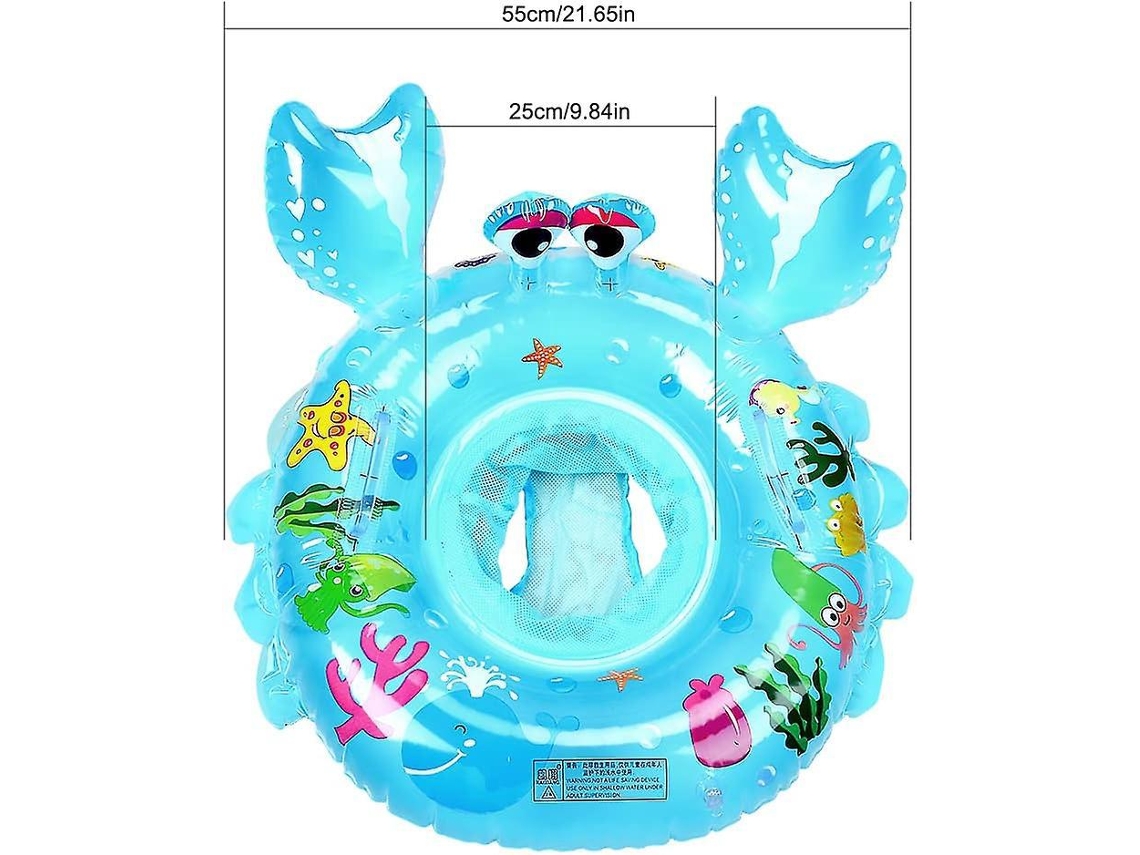 Boia De Natação Inflável Baby Buoy - Assento De Piscina Blue Crab (2 Peças) -aquaforge