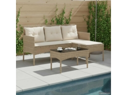 Vidaxl Conjunto De Sofá De Jardim 2 Unid. Vime Pe