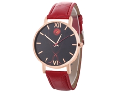 Reloj De Mujer Zhoulianfa T0139-z Cuero Rojo Quartz Empresarial