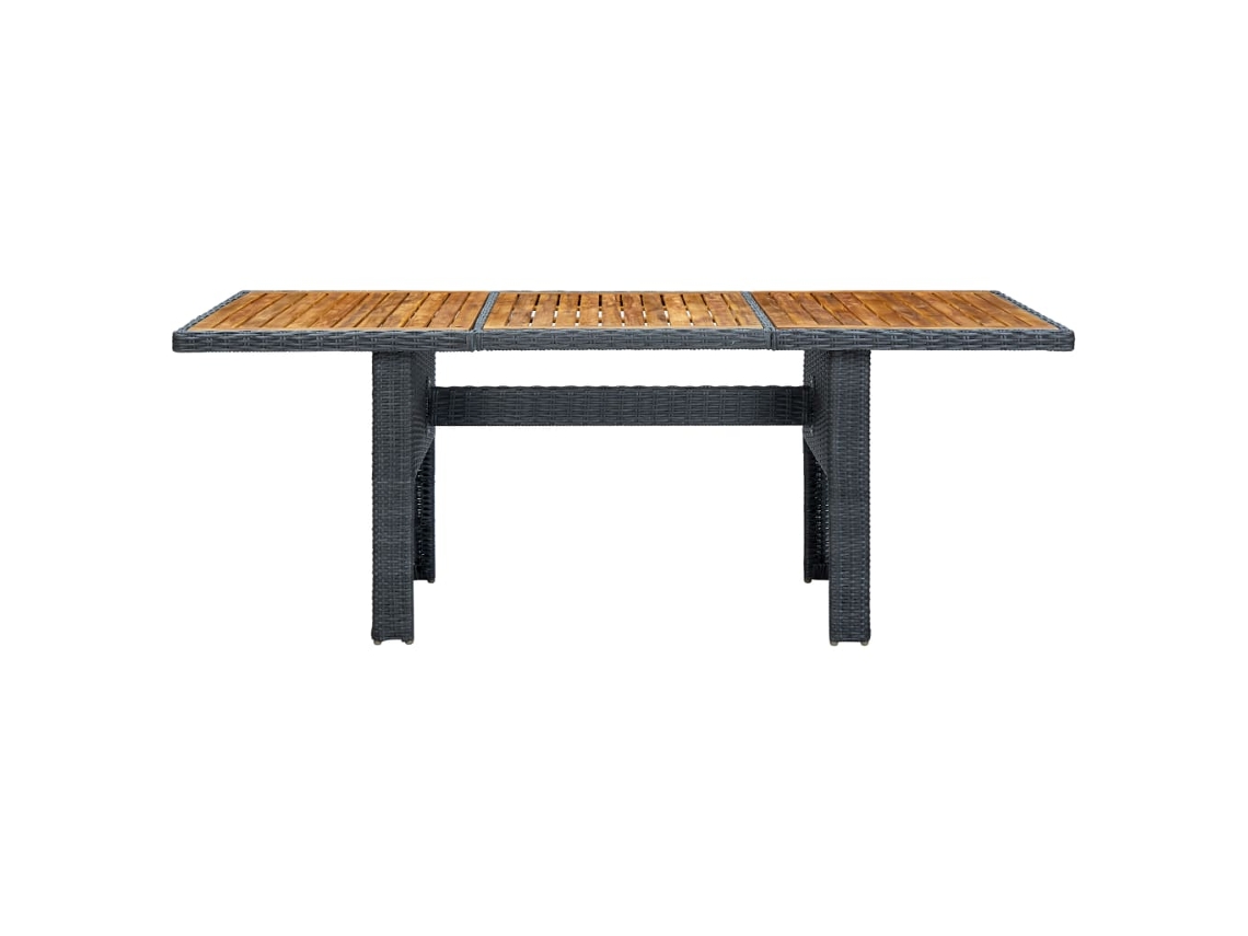 Maison Exclusive - Mesa De Jardim Vime Pe/madeira Acácia Maciça Cinzento-escuro