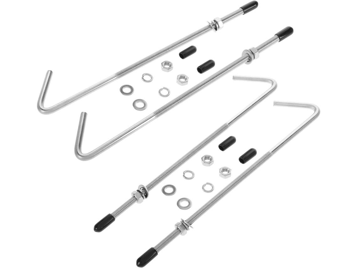 Kit Com 2 Suportes Para Bateria De Carro De 10 Polegadas Em Aço Inoxidável