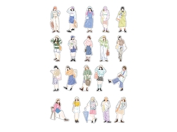 40 adesivos de personagens menina para scrapbook | S/MARCA