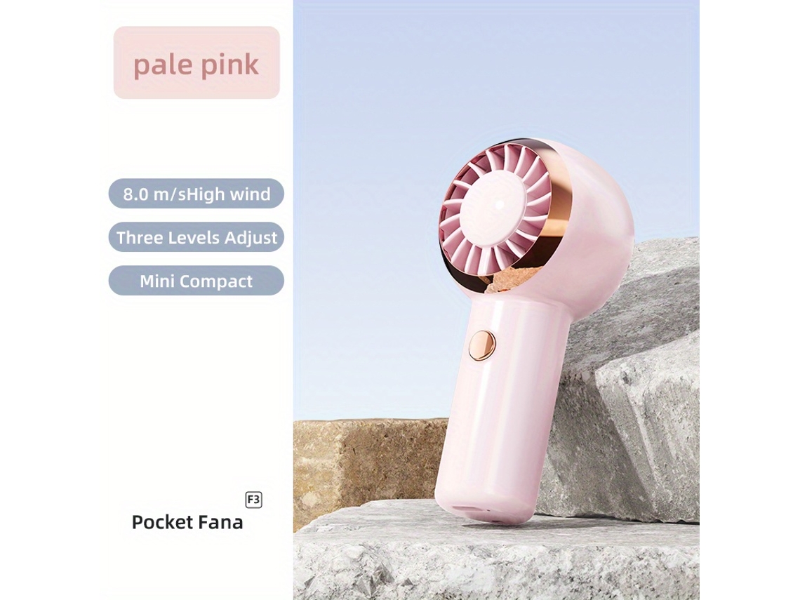 Ventilador portátil com três velocidades, compacto, para atividades ao ar livre, uso doméstico STELASPLEN