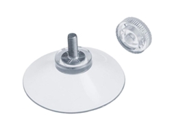 10 Ventosas Ø 40 Mm com Rosca M4x10mm e Porcas Serrilhadas, Transparentes BRILVIBERA