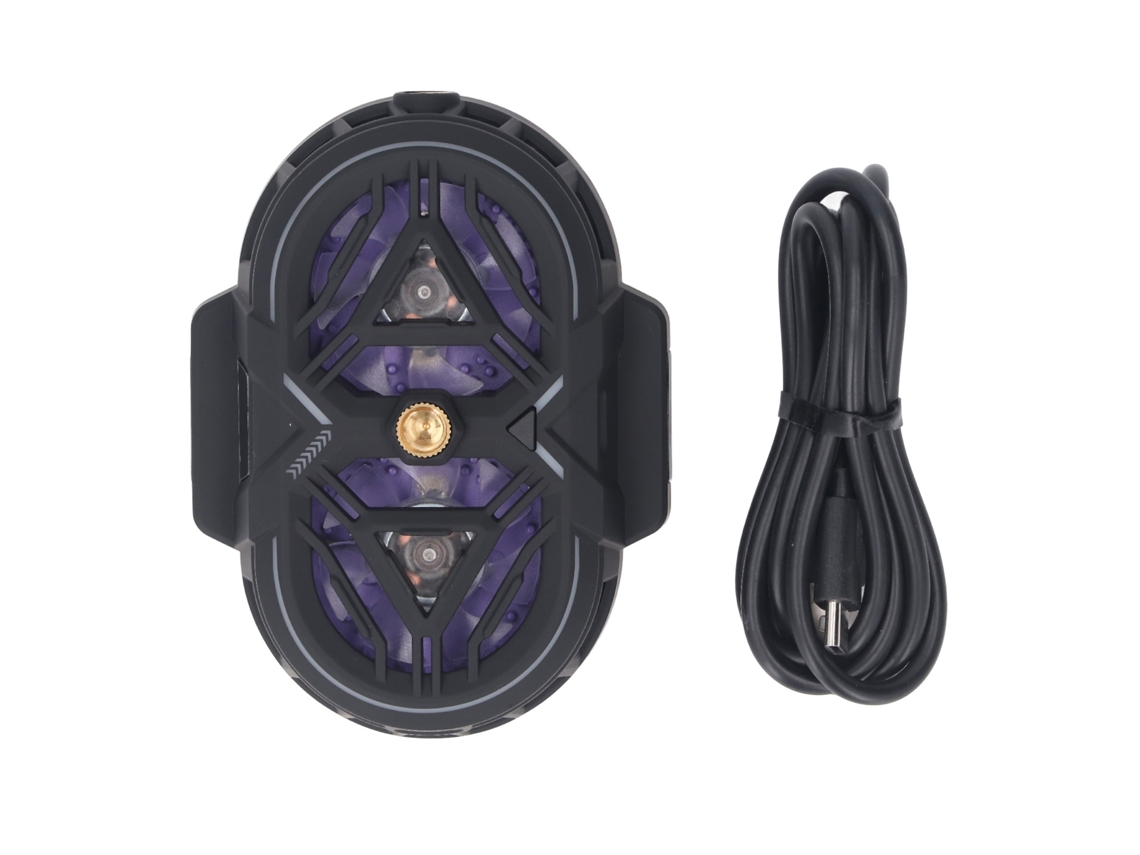 Mali resfriador de Telefone Semiconductor de Dual Core com 3 Níveis Rgb Ultra Silencioso para Gaming Transmissão Vivo Preto