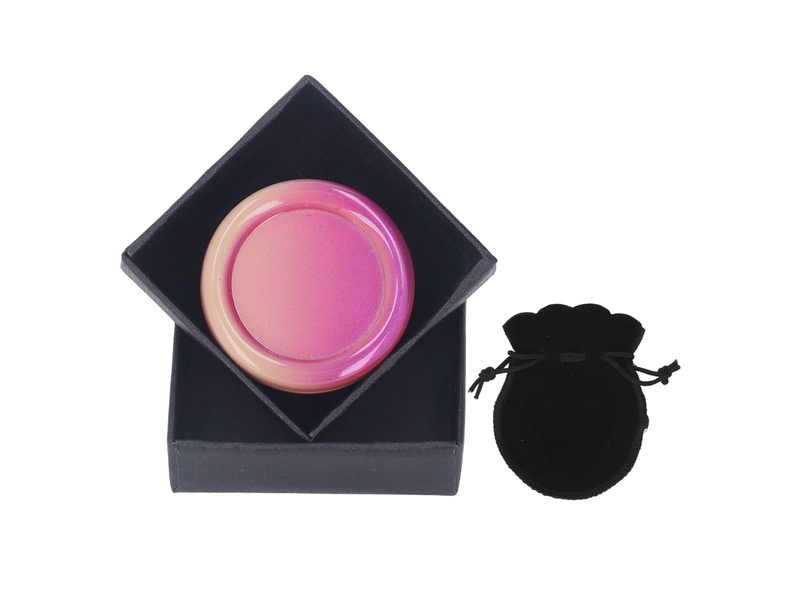 Mali moeda Háptica Magnética de Metal Push Slider Brinquedo Anti estresse para Office Viagem Rosa