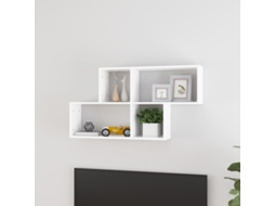 Vidaxl Estante De Parede 100x18x53 Cm Derivados De Madeira Branco