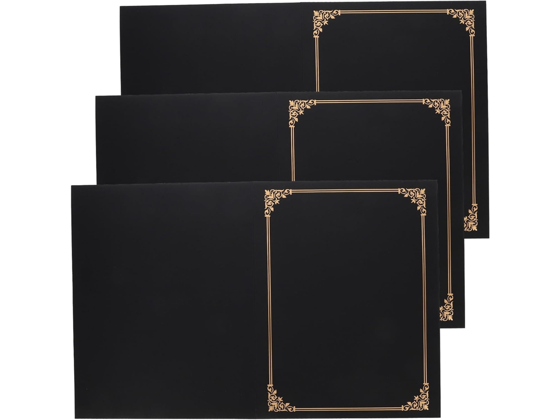 Aboofan Capa De Certificado Design Elegante E Fácil De Transportar Em Papel Noir Moedas Arrondis