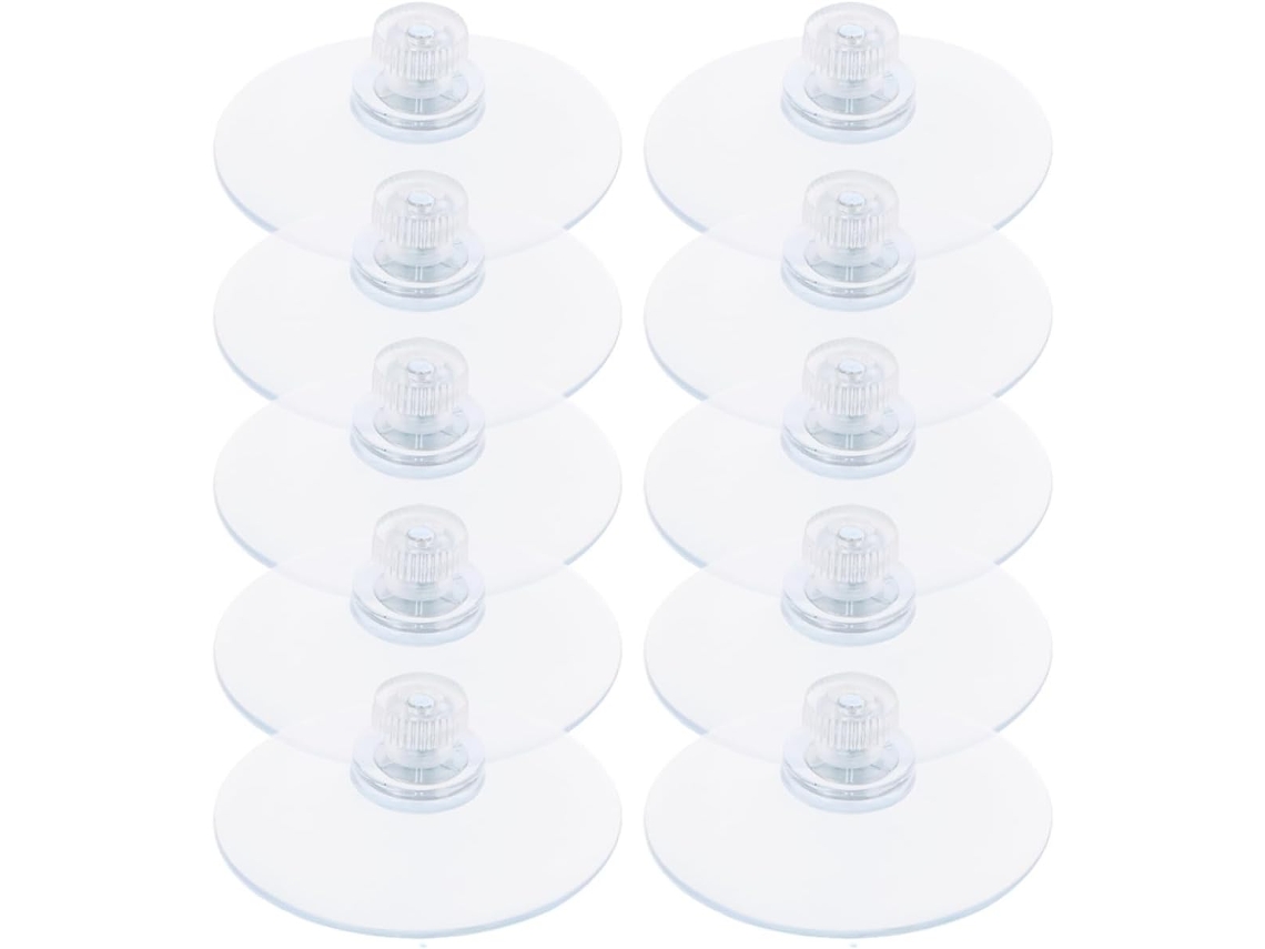 Conjunto De 10 Ventosas Pvc Com Parafusos Para Superfícies Limpas E Lisas, Fáceis De Usar E Resistentes Para Vidro
