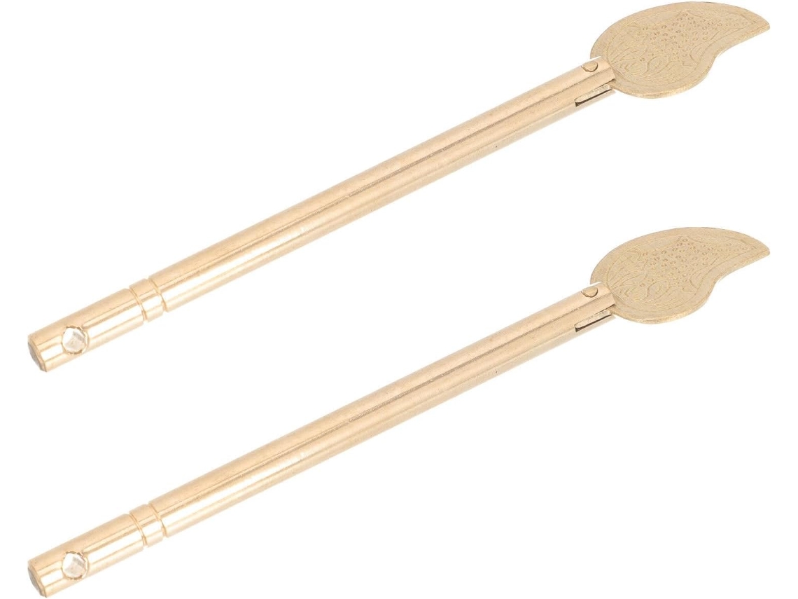 Conjunto De 2 Fechos De Bronze Para Móveis, Cor Dourada, Função De Travamento Clássica